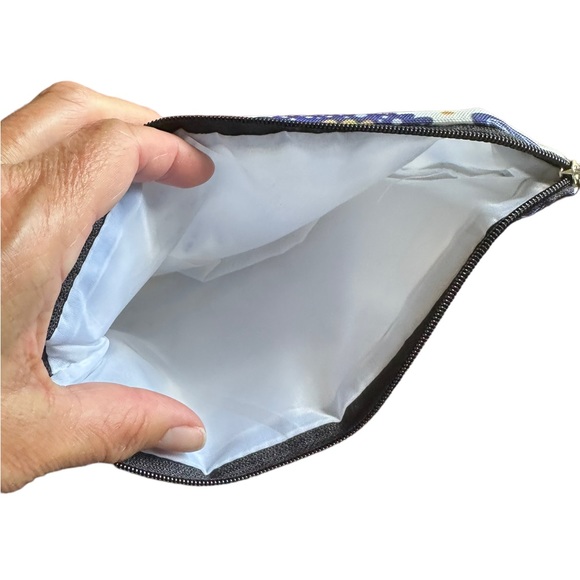 Earth Tones Floral Zip Close Cosmetic Bag - Picture 5 of 8